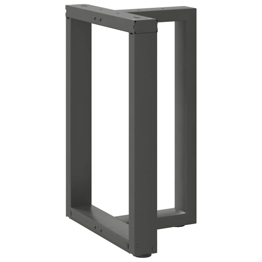 vidaXL Pieds de table à manger en T 2 pcs Anthracite 50x35x(72-73) cm Acier
