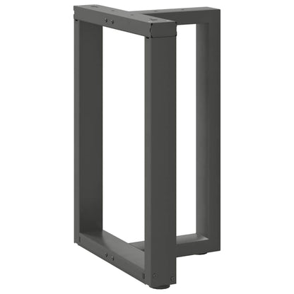 vidaXL Pieds de table à manger en T 2 pcs Anthracite 50x35x(72-73) cm Acier