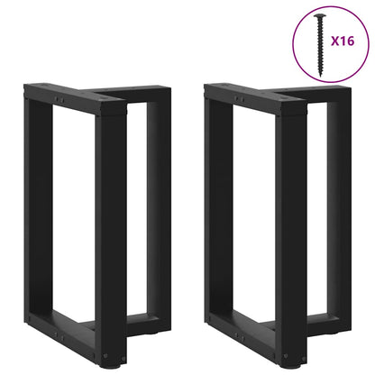 vidaXL Esstischbeine T-Form 2 Stk. Schwarz 60x35x(72-73) cm Stahl