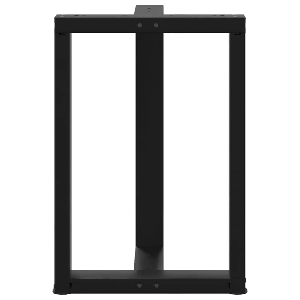 vidaXL Esstischbeine T-Form 2 Stk. Schwarz 60x35x(72-73) cm Stahl