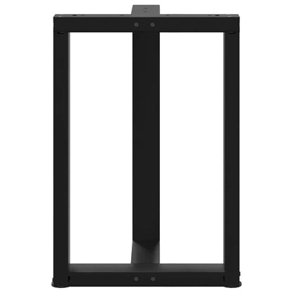 vidaXL Esstischbeine T-Form 2 Stk. Schwarz 60x35x(72-73) cm Stahl