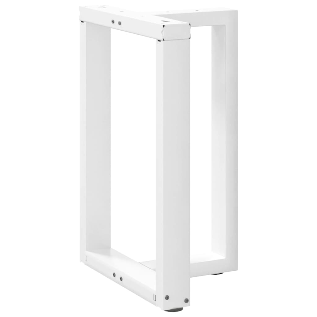 vidaXL Esstischbeine T-Form 2 Stk. Weiß 60x35x(72-73) cm Stahl