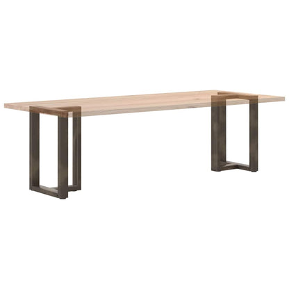 vidaXL Esstischbeine T-Form 2 Stk. Naturstahl 60x35x(72-73) cm Stahl