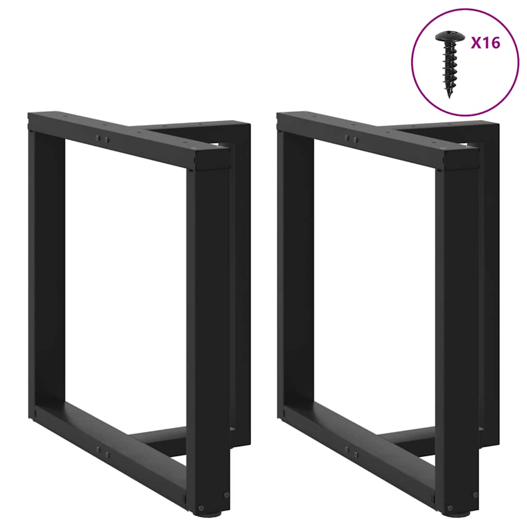 vidaXL Esstischbeine T-Form 2 Stk. Schwarz 70x35x(72-73) cm Stahl