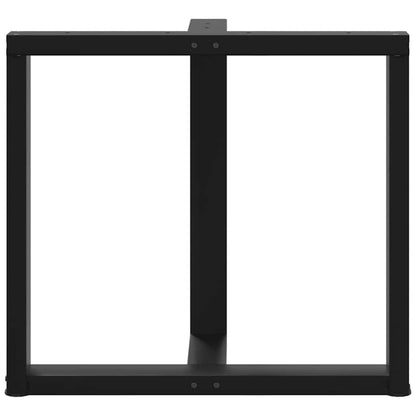 vidaXL Esstischbeine T-Form 2 Stk. Schwarz 70x35x(72-73) cm Stahl