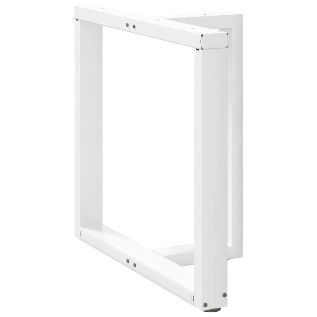 vidaXL Esstischbeine T-Form 2 Stk. Weiß 70x35x(72-73) cm Stahl