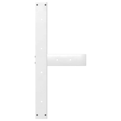 vidaXL Esstischbeine T-Form 2 Stk. Weiß 70x35x(72-73) cm Stahl