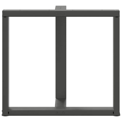 vidaXL Esstischbeine T-Form 2 Stk. Anthrazit 70x35x(72-73) cm Stahl