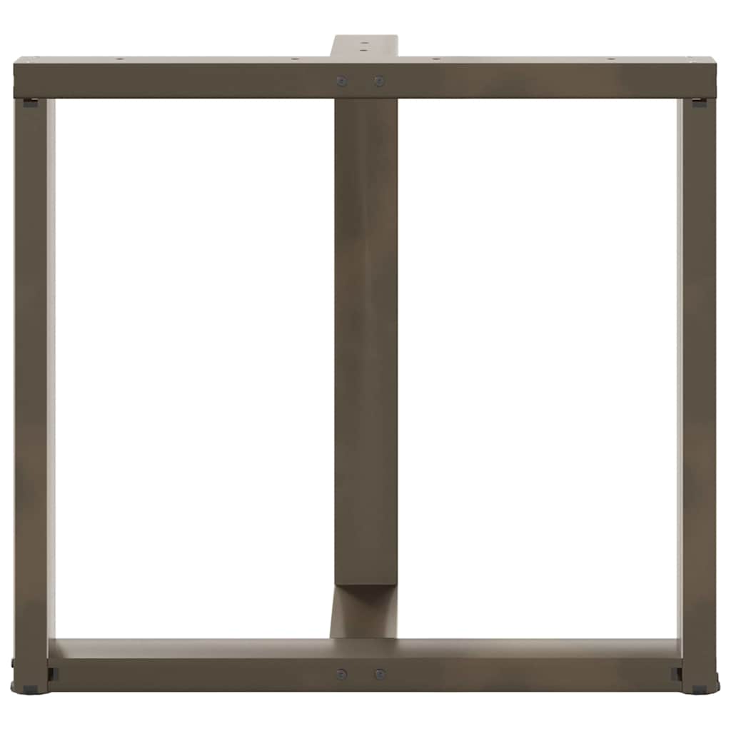 vidaXL Esstischbeine T-Form 2 Stk. Naturstahl 70x35x(72-73) cm Stahl