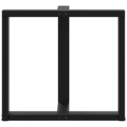 vidaXL Esstischbeine T-Form 2 Stk. Schwarz 80x35x(72-73) cm Stahl