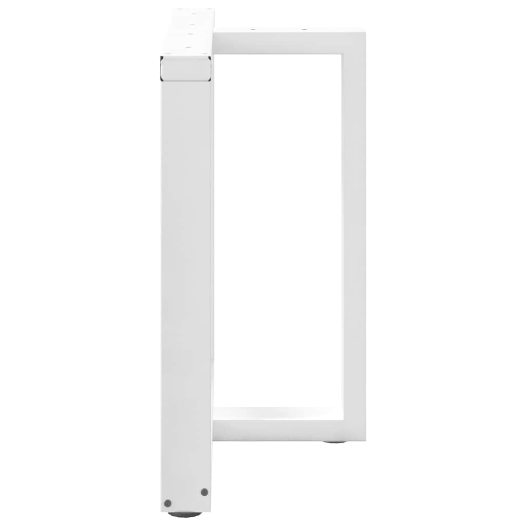 vidaXL Esstischbeine T-Form 2 Stk. Weiß 80x35x(72-73) cm Stahl