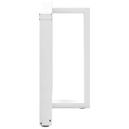 vidaXL Esstischbeine T-Form 2 Stk. Weiß 80x35x(72-73) cm Stahl