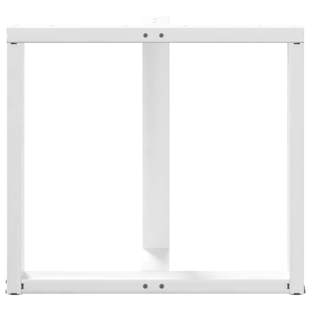 vidaXL Esstischbeine T-Form 2 Stk. Weiß 80x35x(72-73) cm Stahl