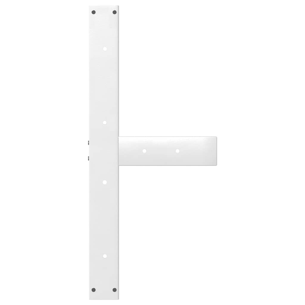 vidaXL Esstischbeine T-Form 2 Stk. Weiß 80x35x(72-73) cm Stahl