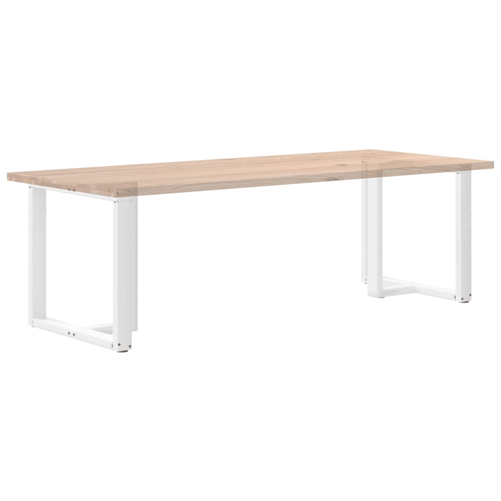 vidaXL Esstischbeine T-Form 2 Stk. Weiß 80x35x(72-73) cm Stahl