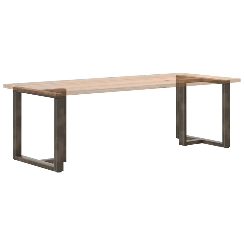 vidaXL Esstischbeine T-Form 2 Stk. Naturstahl 80x35x(72-73) cm Stahl