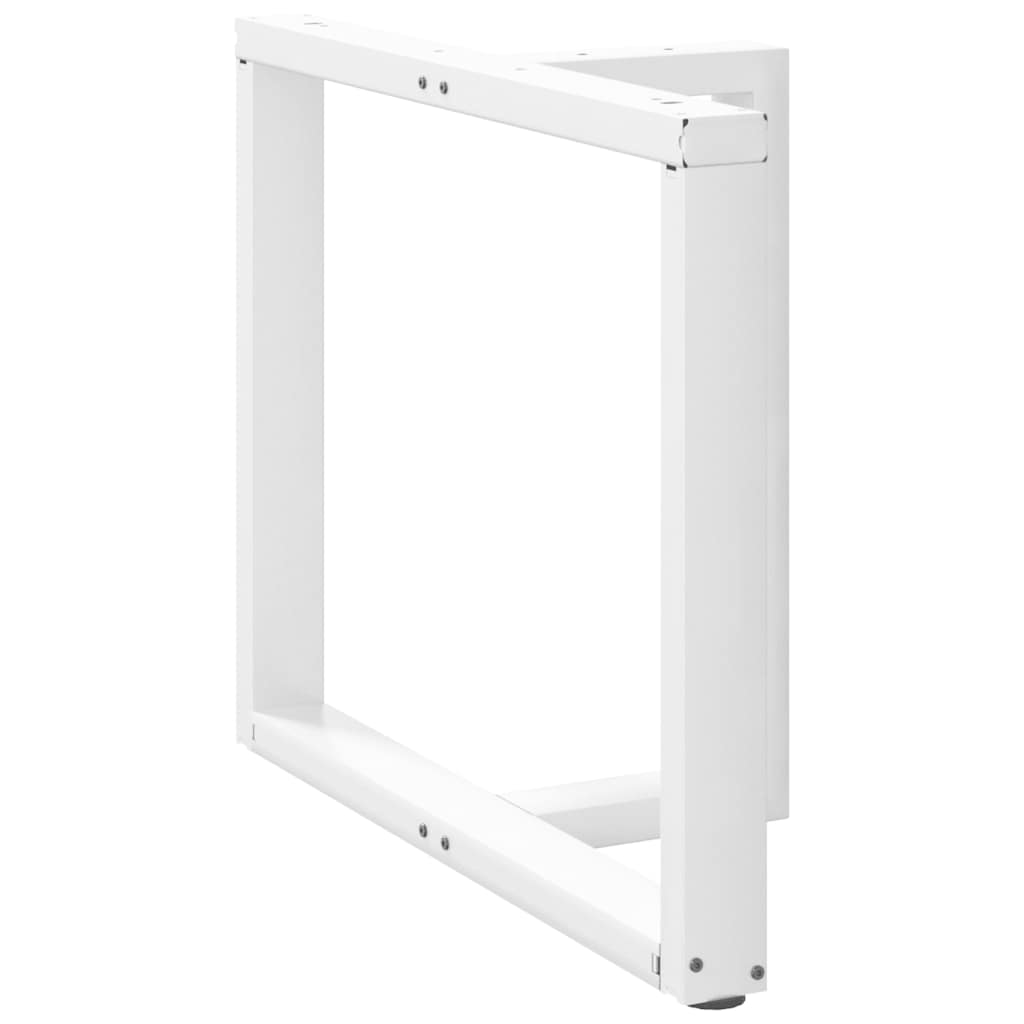 vidaXL Esstischbeine T-Form 2 Stk. Weiß 90x35x(72-73) cm Stahl