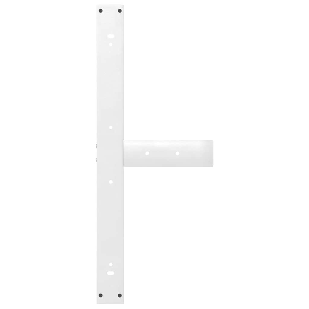 vidaXL Esstischbeine T-Form 2 Stk. Weiß 90x35x(72-73) cm Stahl