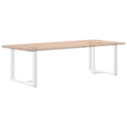 vidaXL Esstischbeine T-Form 2 Stk. Weiß 90x35x(72-73) cm Stahl