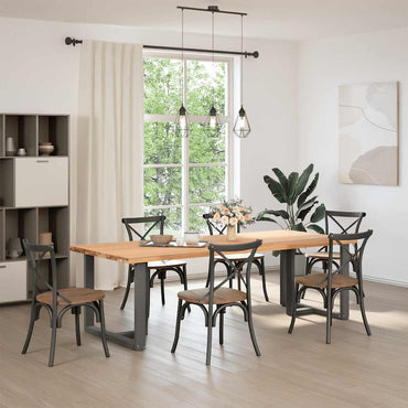 vidaXL Pieds de table à manger en T 2 pcs. Anthracite 90x35x(72-73) cm Acier