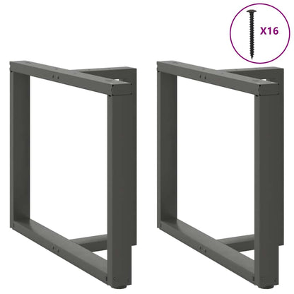 vidaXL Pieds de table à manger en T 2 pcs. Anthracite 90x35x(72-73) cm Acier