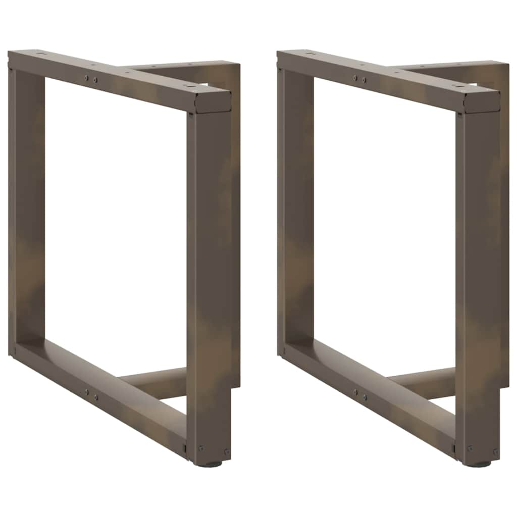 vidaXL Pieds de table de salle à manger en forme de T 2 pcs Acier brut 90x35x(72-73) cm Acier