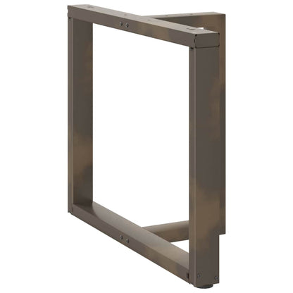 vidaXL Pieds de table de salle à manger en forme de T 2 pcs Acier brut 90x35x(72-73) cm Acier