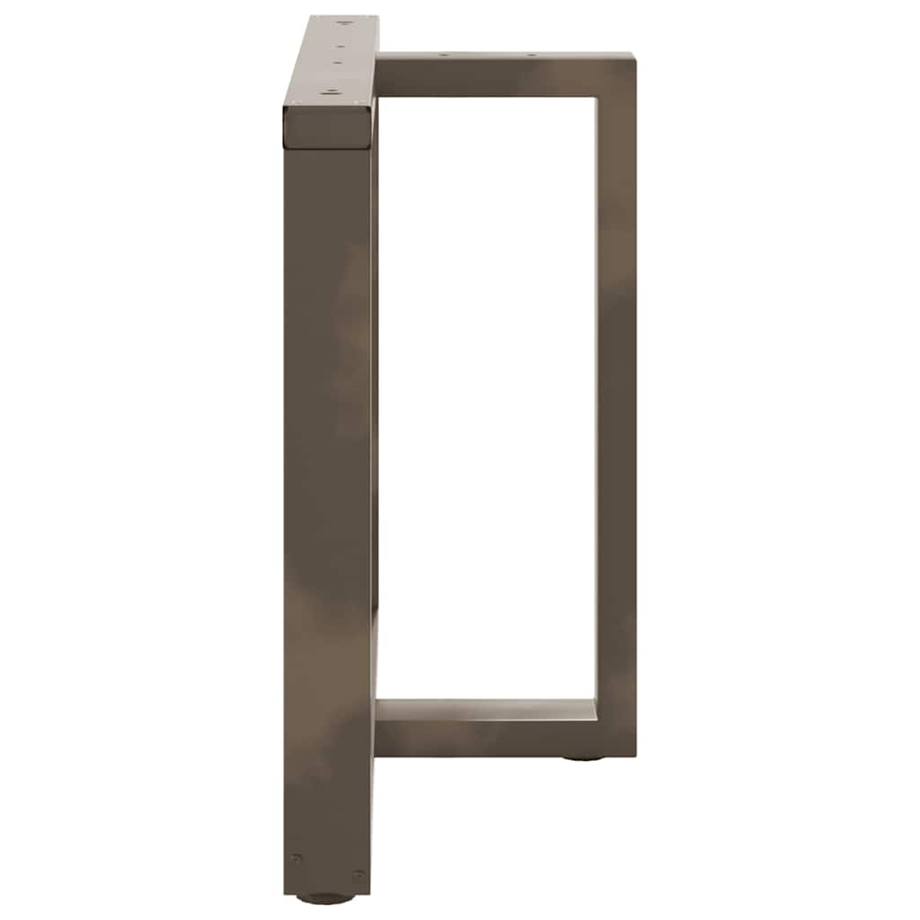 vidaXL Pieds de table de salle à manger en forme de T 2 pcs Acier brut 90x35x(72-73) cm Acier