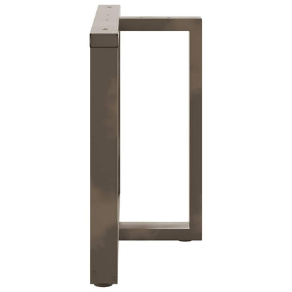 vidaXL Pieds de table de salle à manger en forme de T 2 pcs Acier brut 90x35x(72-73) cm Acier