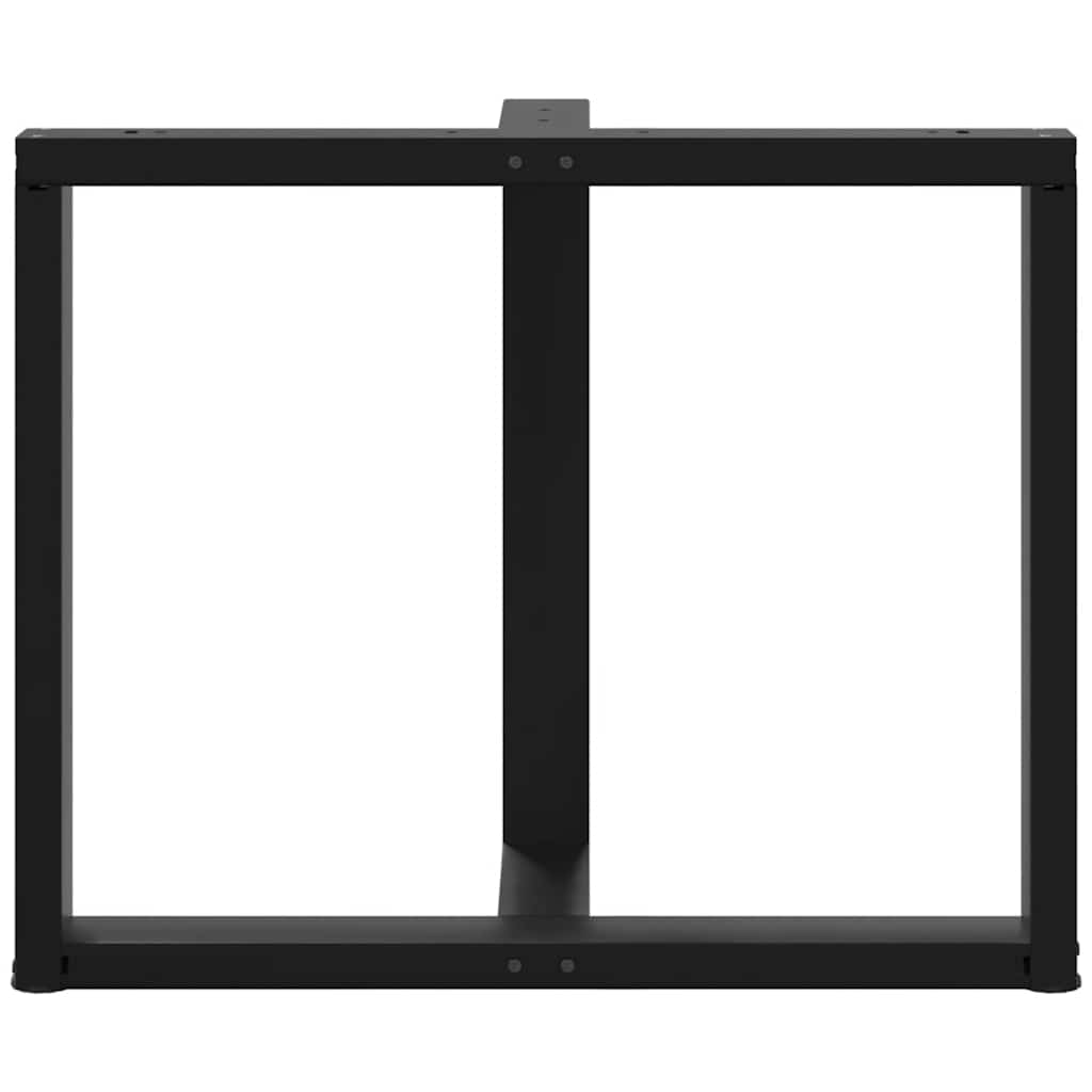 vidaXL Esstischbeine T-Form 2 Stk. Schwarz 100x35x(72-73) cm Stahl
