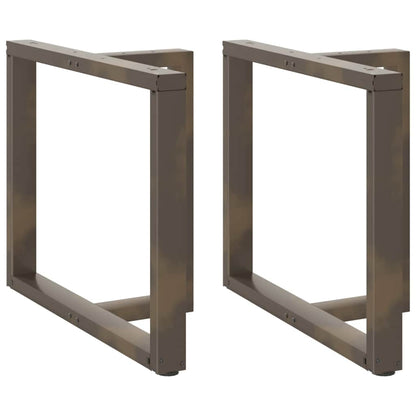 vidaXL Pieds de table à manger en T 2 pcs. Acier brut 100x35x(72-73) cm Acier