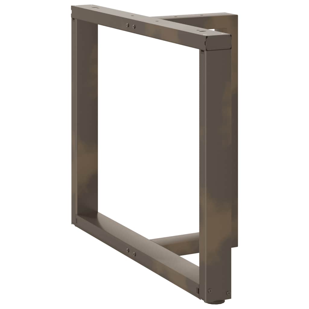 vidaXL Pieds de table à manger en T 2 pcs. Acier brut 100x35x(72-73) cm Acier