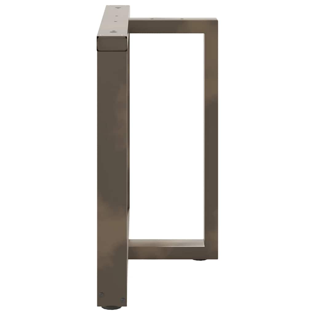 vidaXL Pieds de table à manger en T 2 pcs. Acier brut 100x35x(72-73) cm Acier