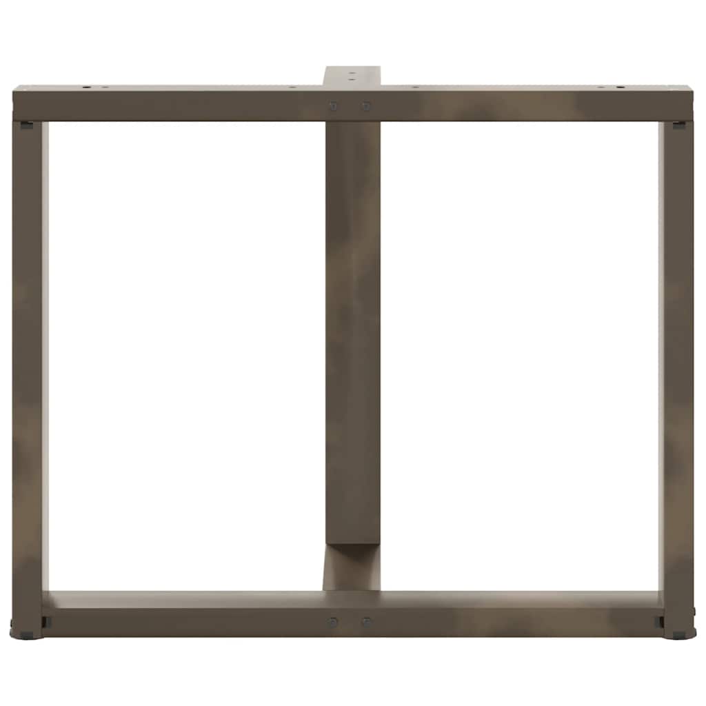vidaXL Pieds de table à manger en T 2 pcs. Acier brut 100x35x(72-73) cm Acier