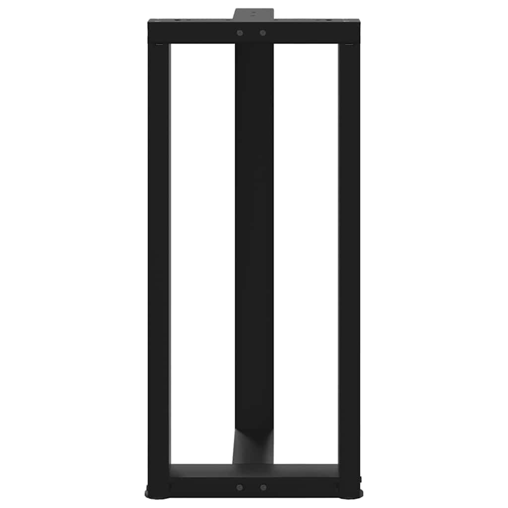 vidaXL Bartischbeine T-Form 2 Stk. Schwarz 40x35x(90-91) cm Stahl