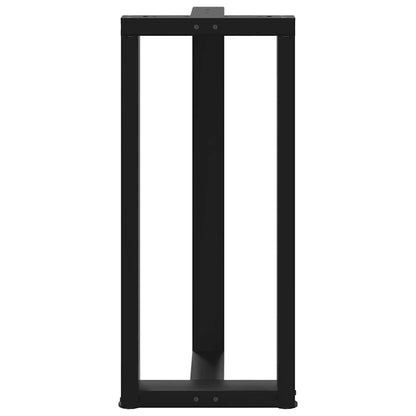 vidaXL Bartischbeine T-Form 2 Stk. Schwarz 40x35x(90-91) cm Stahl