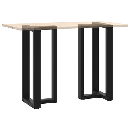 vidaXL Bartischbeine T-Form 2 Stk. Schwarz 40x35x(90-91) cm Stahl