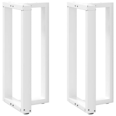 vidaXL Bartischbeine T-Form 2 Stk. Weiß 40x35x(90-91) cm Stahl
