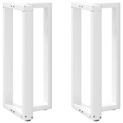 vidaXL Bartischbeine T-Form 2 Stk. Weiß 40x35x(90-91) cm Stahl