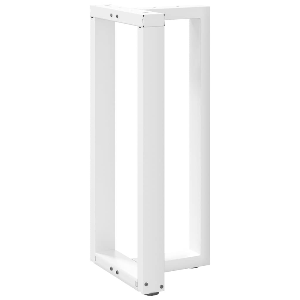 vidaXL Bartischbeine T-Form 2 Stk. Weiß 40x35x(90-91) cm Stahl