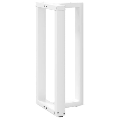 vidaXL Bartischbeine T-Form 2 Stk. Weiß 40x35x(90-91) cm Stahl