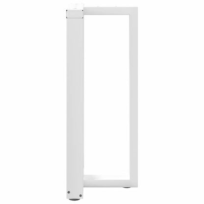 vidaXL Bartischbeine T-Form 2 Stk. Weiß 40x35x(90-91) cm Stahl