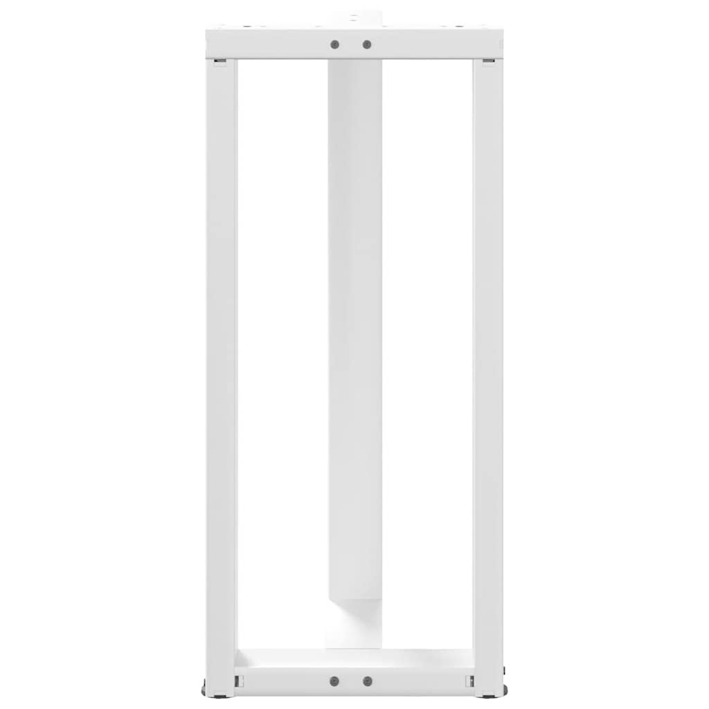 vidaXL Bartischbeine T-Form 2 Stk. Weiß 40x35x(90-91) cm Stahl