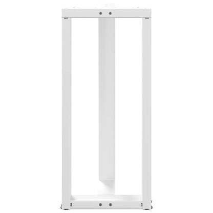 vidaXL Bartischbeine T-Form 2 Stk. Weiß 40x35x(90-91) cm Stahl