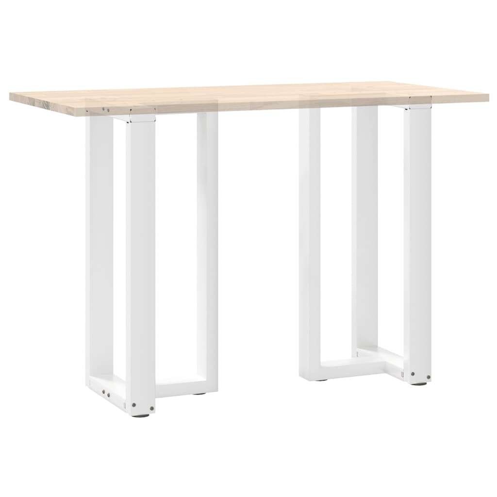 vidaXL Bartischbeine T-Form 2 Stk. Weiß 40x35x(90-91) cm Stahl