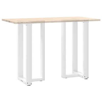 vidaXL Bartischbeine T-Form 2 Stk. Weiß 40x35x(90-91) cm Stahl