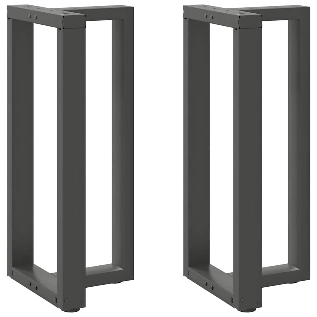 vidaXL Bartischbeine T-Form 2 Stk. Anthrazit 40x35x(90-91) cm Stahl