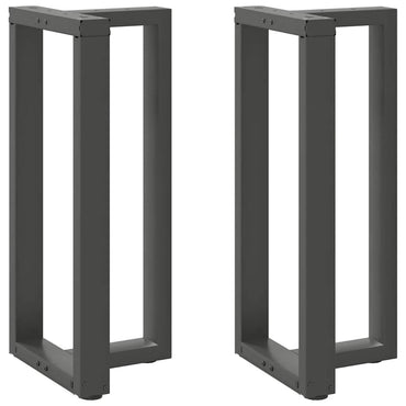 vidaXL Bartischbeine T-Form 2 Stk. Anthrazit 40x35x(90-91) cm Stahl