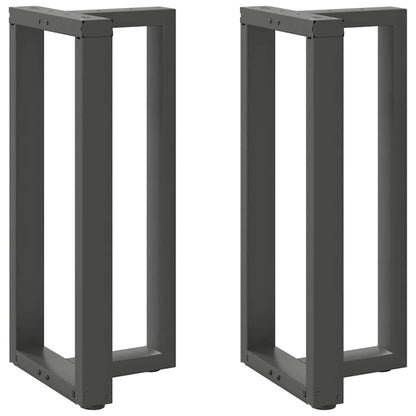 vidaXL Bartischbeine T-Form 2 Stk. Anthrazit 40x35x(90-91) cm Stahl