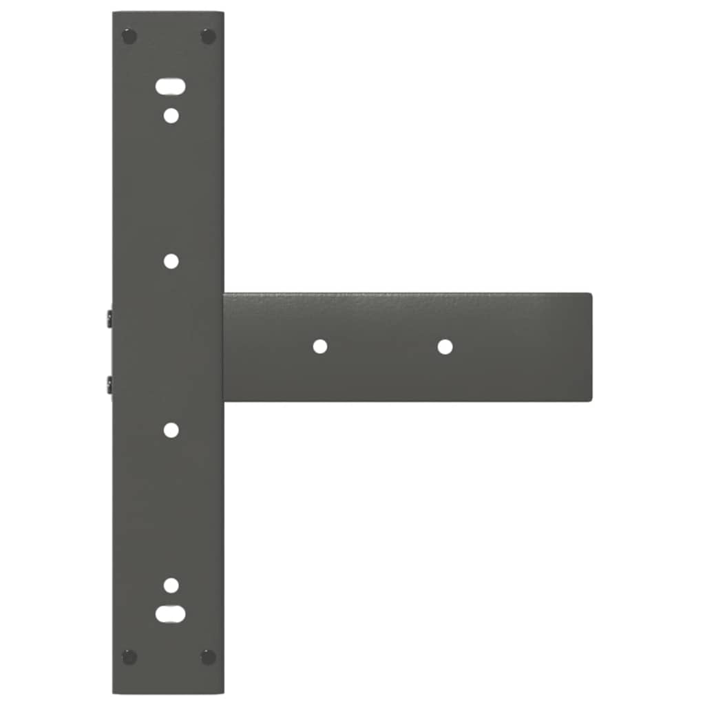 vidaXL Bartischbeine T-Form 2 Stk. Anthrazit 40x35x(90-91) cm Stahl